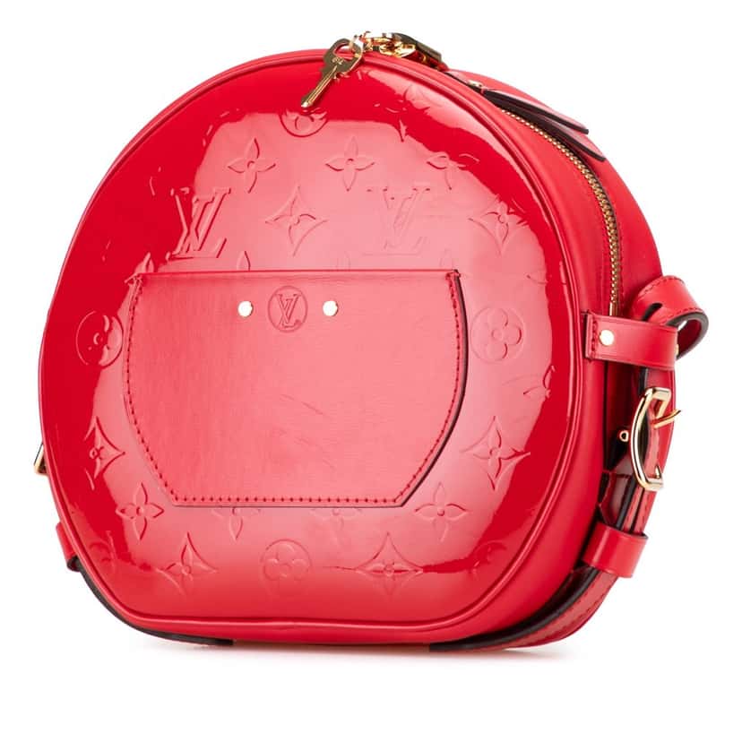 Louis Vuitton Monogram Vernis Boite Chapeau Souple MM Red Leather Good condition - Back View