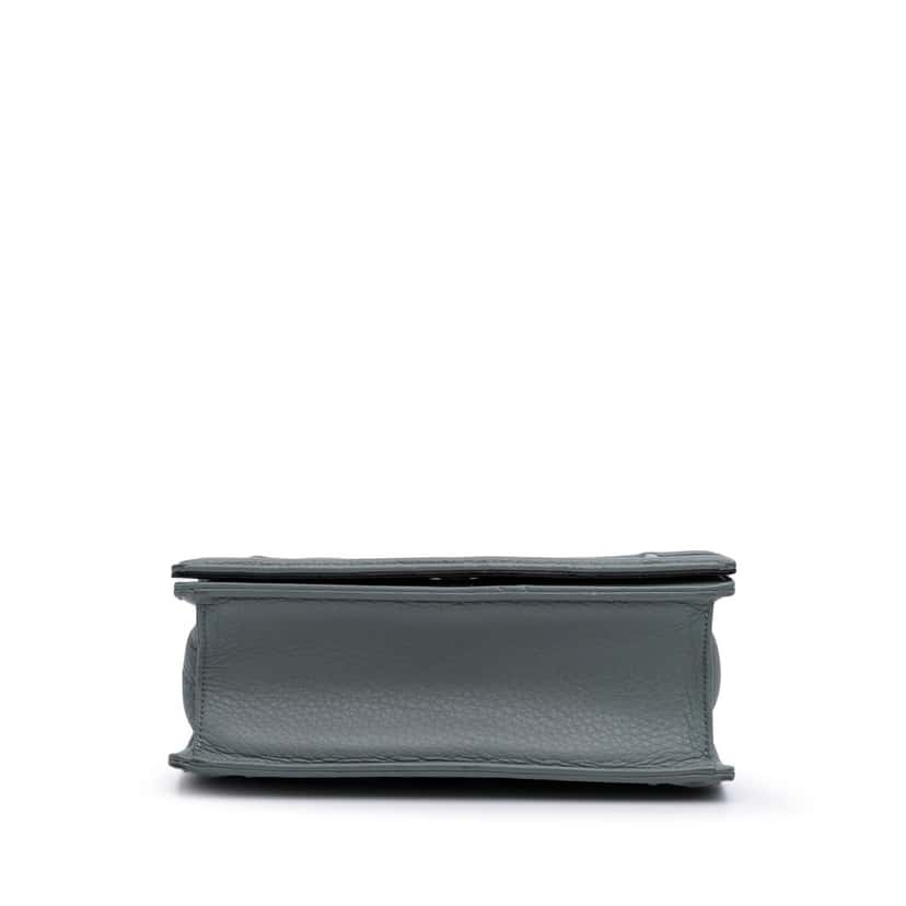 Dior Small Grained Calfskin Diorama Flap Grey Leather Good condition - Inside View