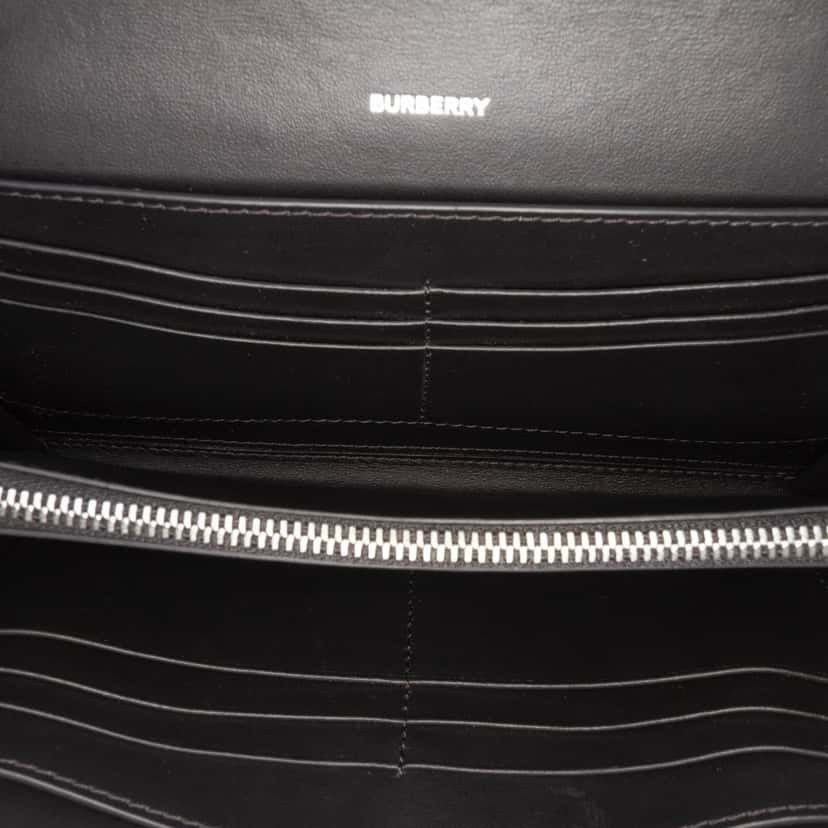 Burberry House Check Coated Canvas Wallet on Strap Brown Canvas Good condition - Model View