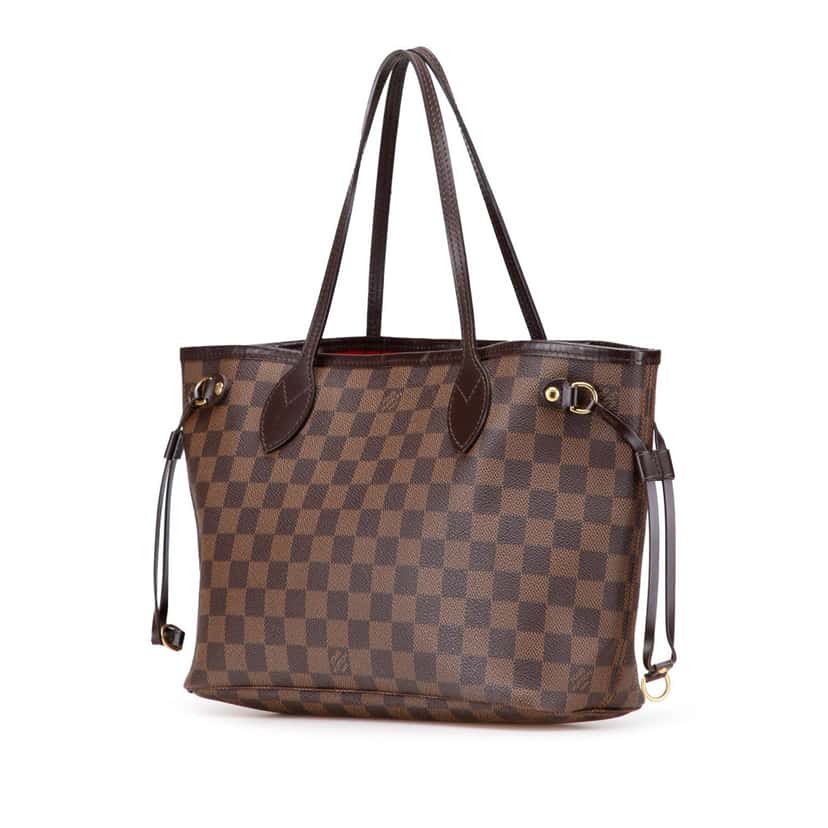 Louis Vuitton Damier Ebene Neverfull PM Brown Canvas Good condition - Back View