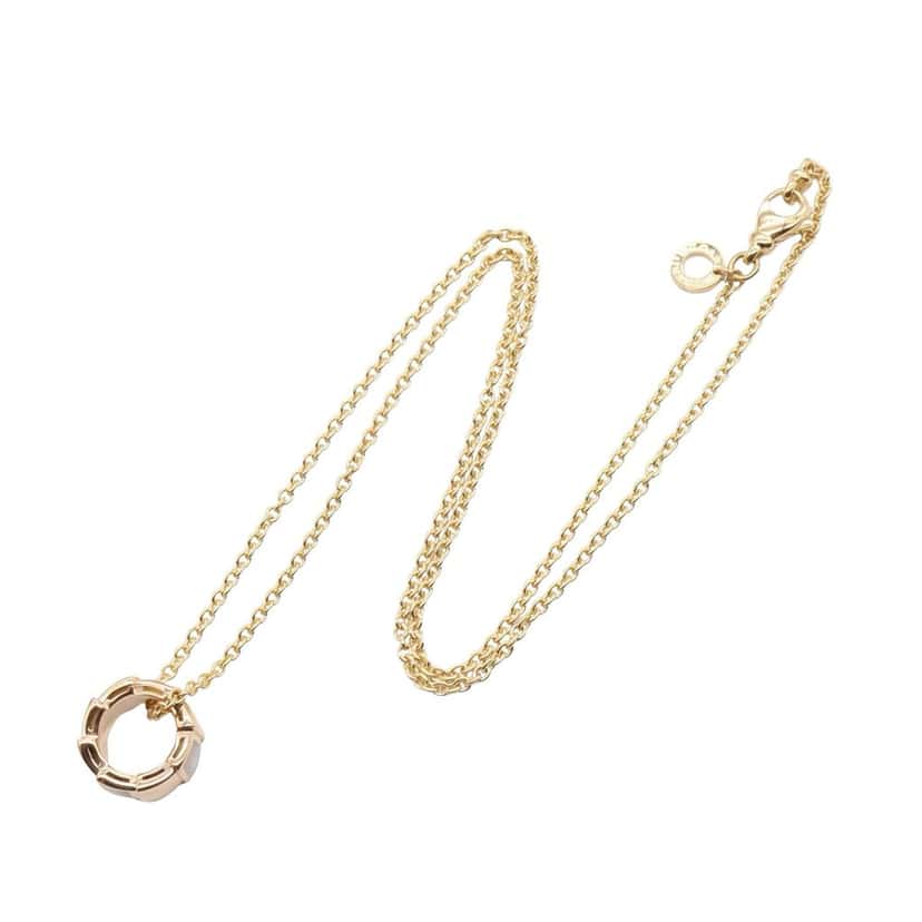 Bvlgari 18K Yellow Gold Mother of Pearl Serpenti Viper Pendant Necklace Gold Gold Good condition - Front View