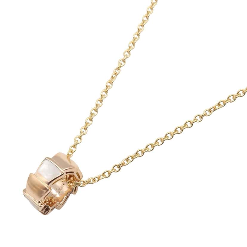 Bvlgari 18K Yellow Gold Mother of Pearl Serpenti Viper Pendant Necklace Gold Gold Good condition - Back View