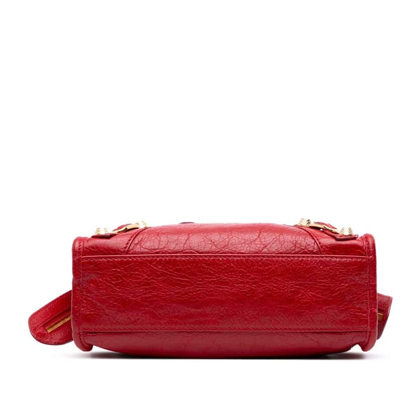 Balenciaga Mini Lambskin Motocross Giant 21 City Satchel Red Leather Good condition - Inside View