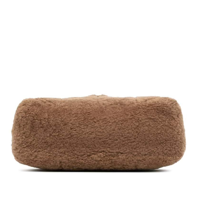 Saint Laurent Small Shearling Loulou Puffer Shoulder Bag Brown Good condition - Inside View