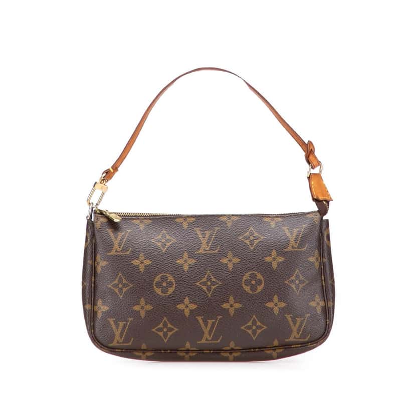 Louis Vuitton Monogram Pochette Accessoires Brown Canvas Good condition - Front View