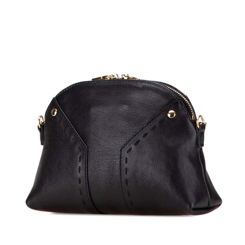 Saint Laurent Mini Leather Muse Chain Bag Black Leather Good condition - Back View
