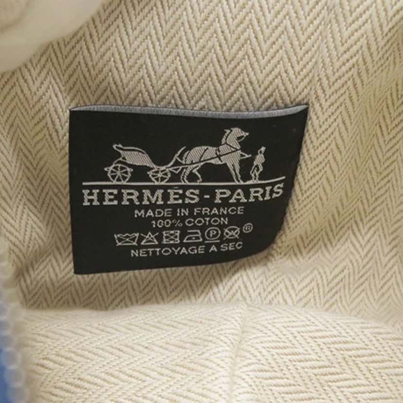 Hermès Small Toile Bride A Brac Case Blue Canvas Good condition - Box View