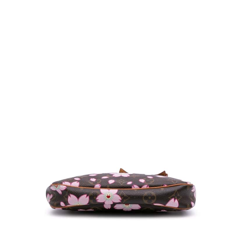 Louis Vuitton Takashi Murakami Monogram Cherry Blossom Pochette Accessoires Brown Canvas Good condition - Inside View