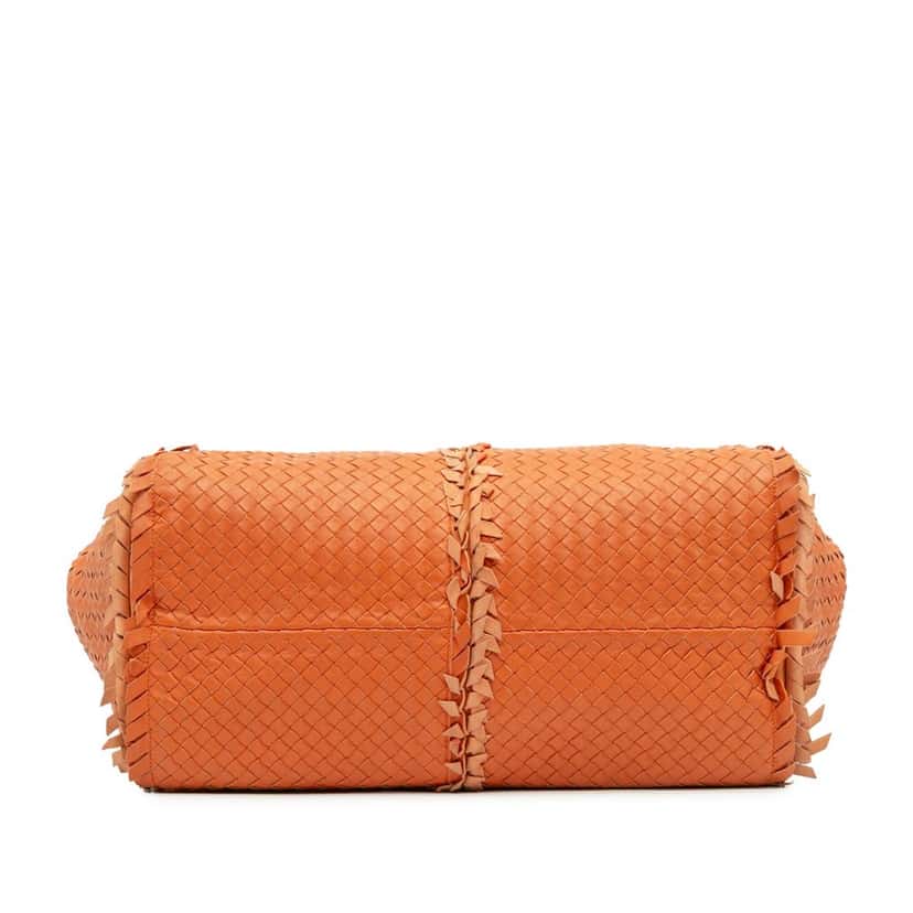 Bottega Veneta Large Nappa Intrecciato Franges Hobo Orange Leather Very good condition - Inside View