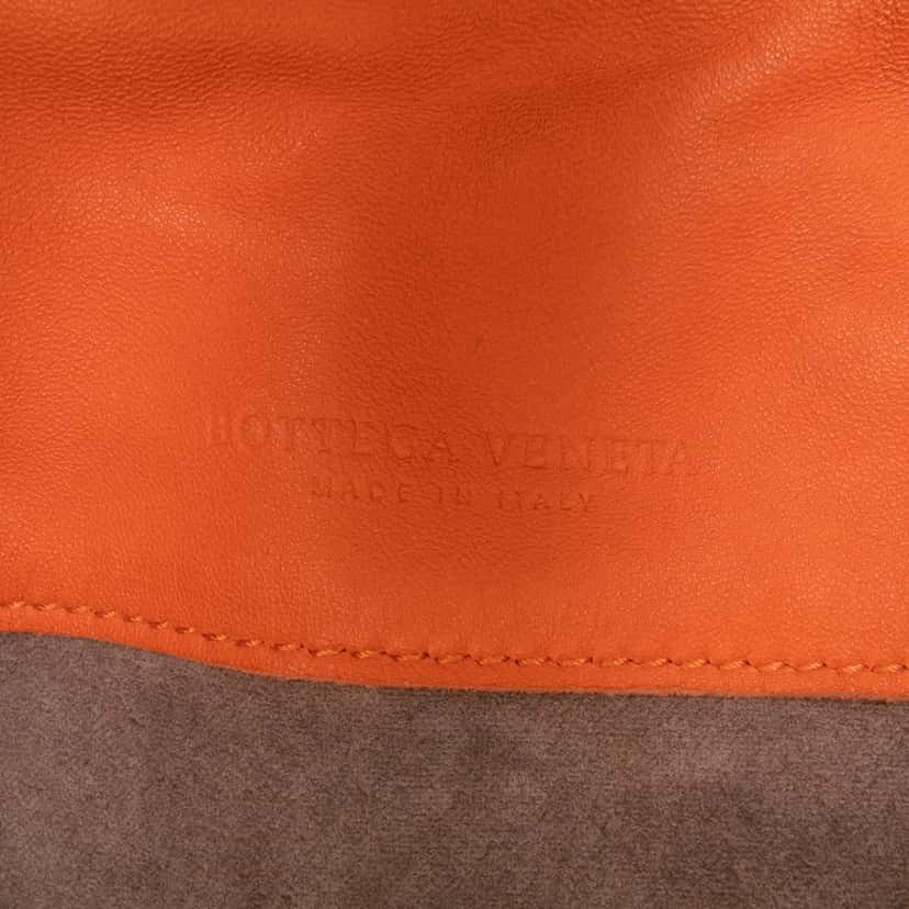 Bottega Veneta Large Nappa Intrecciato Franges Hobo Orange Leather Very good condition - Box View