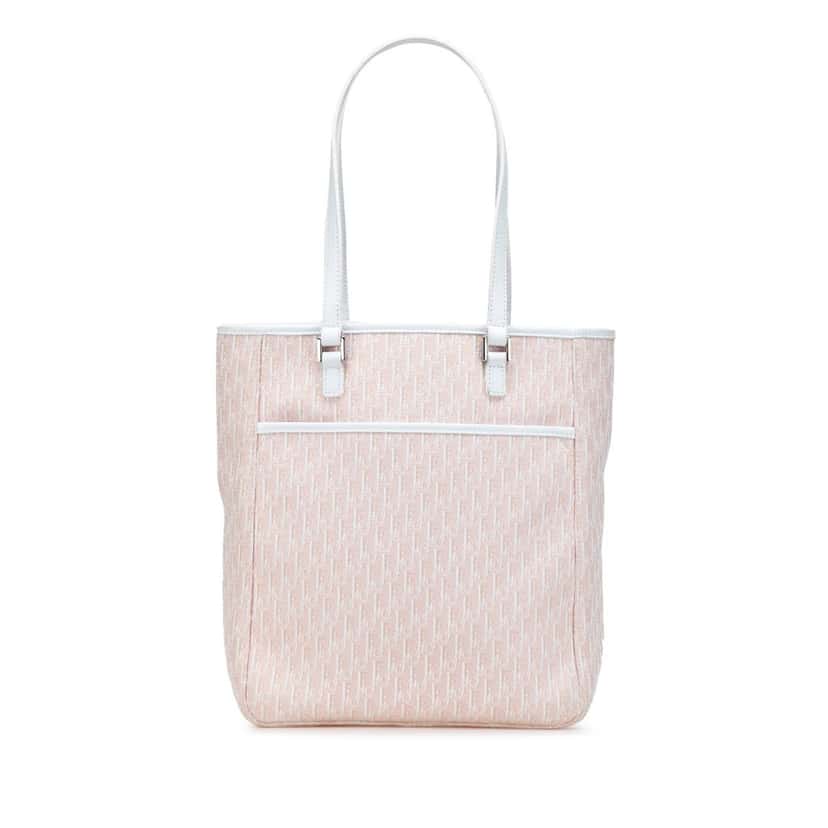 Dior Diorissimo Trotter Canvas Tote Pink Canvas Good condition - Front View