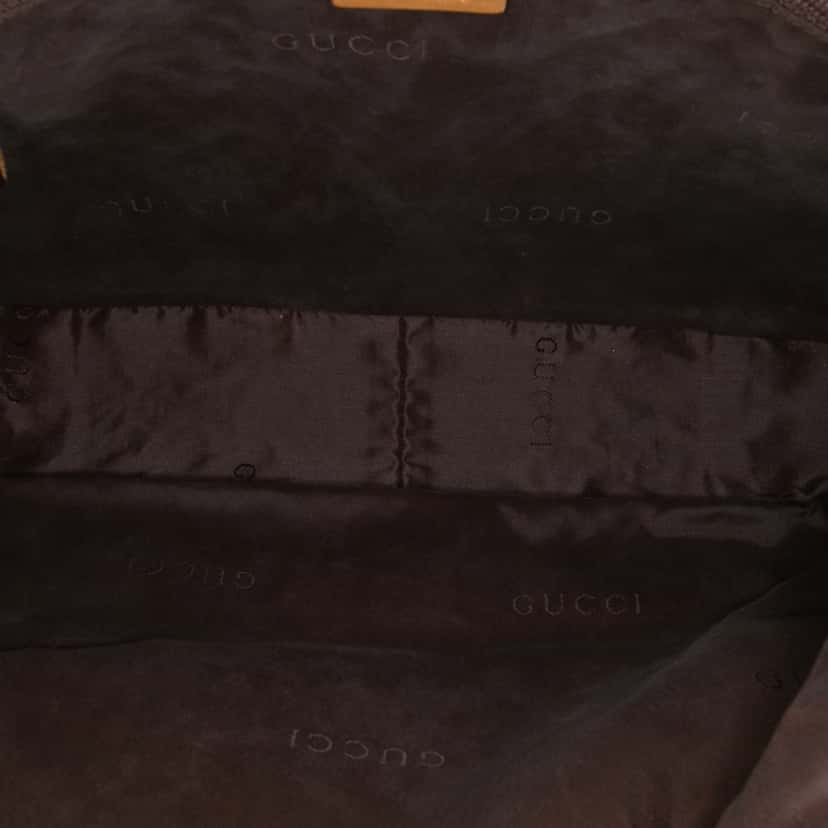 Gucci GG Canvas Bamboo Web Satchel Brown Canvas Good condition - Model View