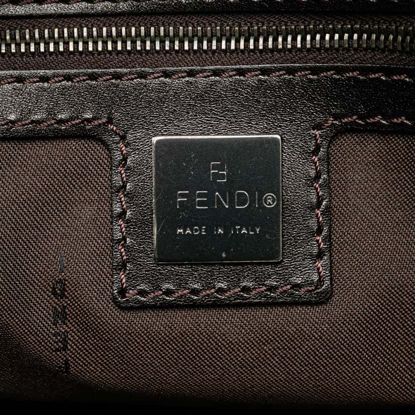 Fendi Zucchino Canvas Handbag Brown Canvas Good condition - Box View