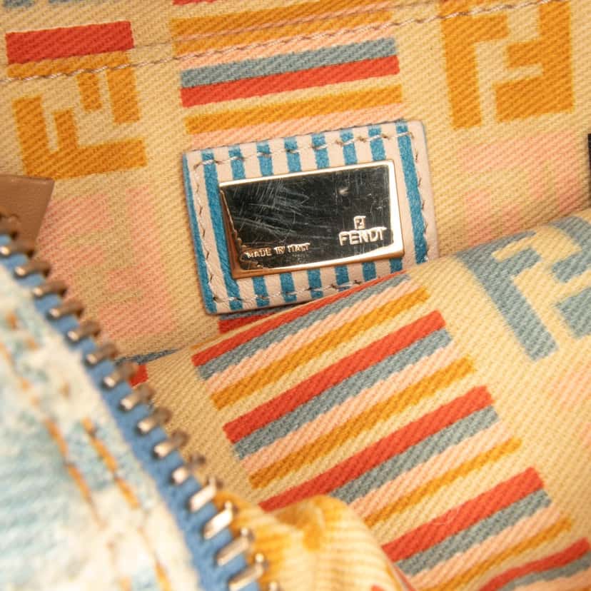 Fendi Zucca Denim Crossbody Blue Canvas Very good condition - Box View