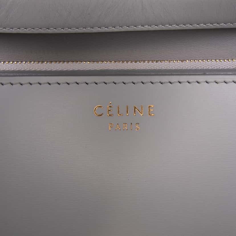 Celine Medium Calfskin Classic Box Grey Leather Good condition - Box View