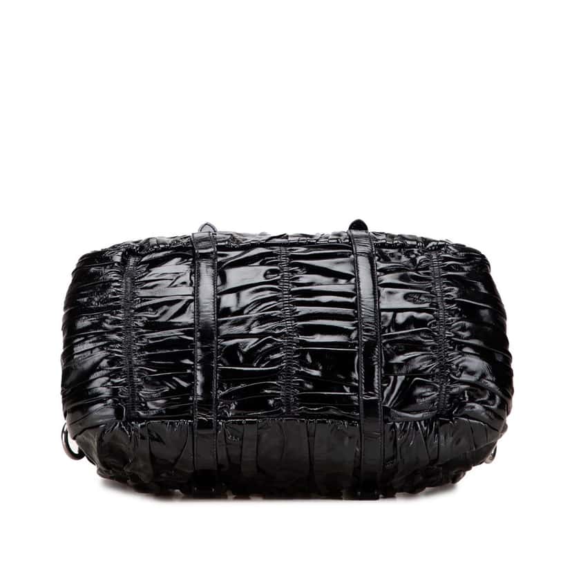 Prada Vernice Gaufre Satchel Black Leather Good condition - Inside View
