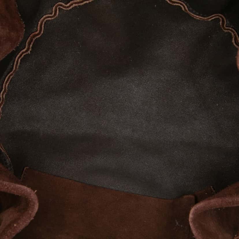 Bottega Veneta Suede Bucket Bag Brown Leather Good condition - Model View