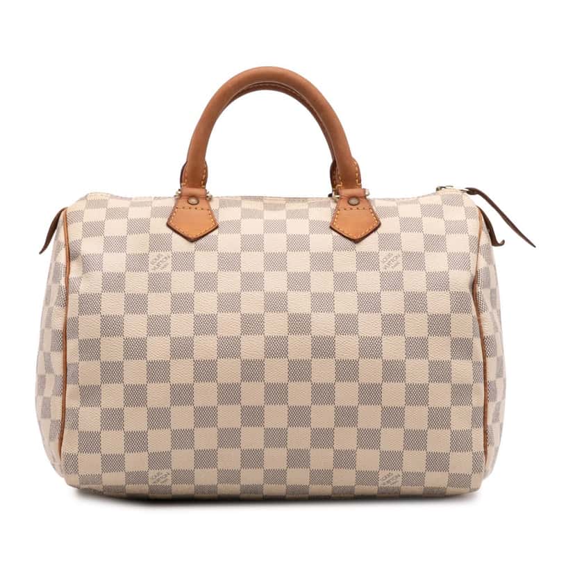 Louis Vuitton Damier Azur Speedy 30 White Canvas Good condition - Front View