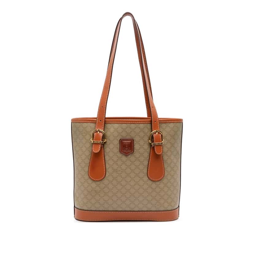 Celine Macadam Coated Canvas Tote Brown Canvas Good condition - Front View