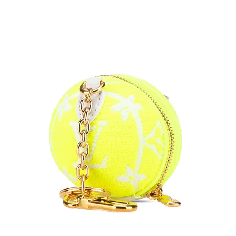 Louis Vuitton LV Set And Match Pouch Key Ring Bag Charm Yellow Canvas Good condition - Back View