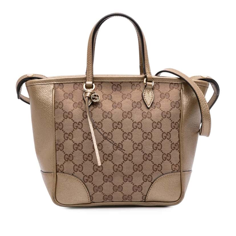 Gucci Small GG Canvas Bree Satchel Brown Canvas Good condition - Front View