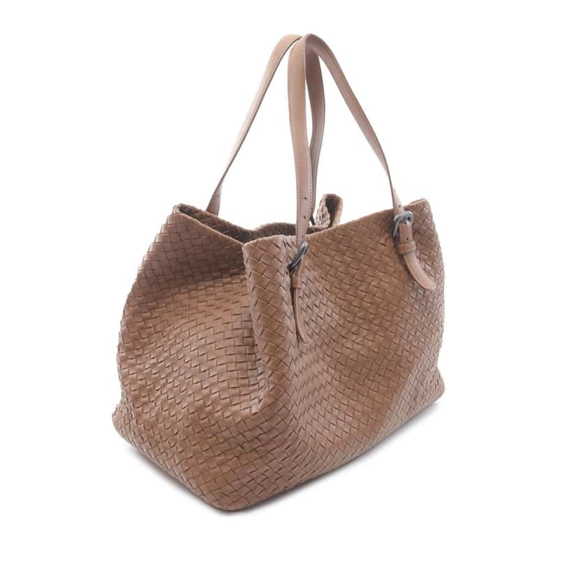 Bottega Veneta Large Nappa Intrecciato Cesta Tote Brown Leather Good condition - Back View