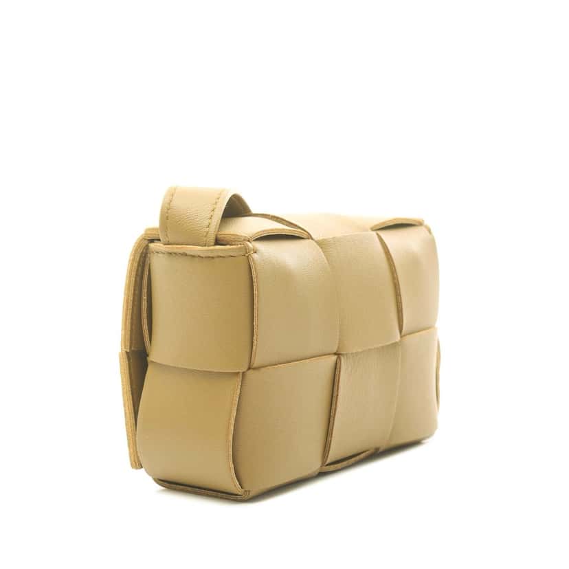 Bottega Veneta Candy Nappa Intrecciato Cassette Crossbody Brown Leather Good condition - Back View