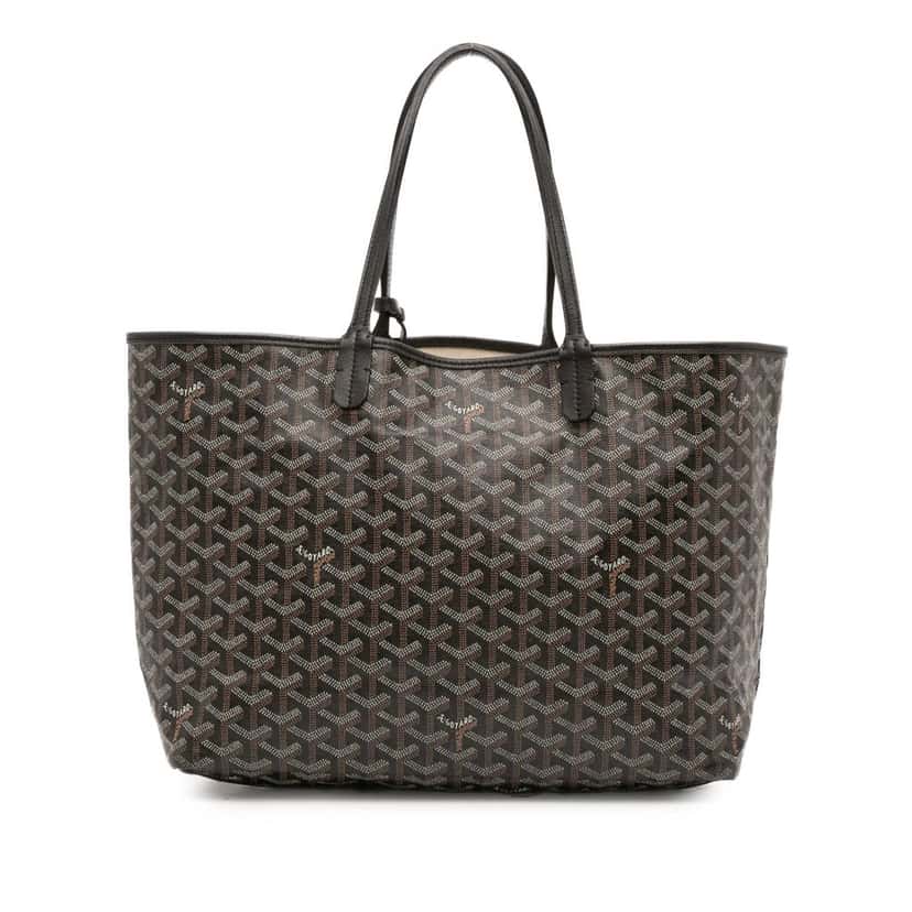Goyard Goyardine Saint Louis PM Black Canvas Good condition - Front View
