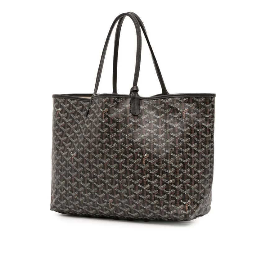 Goyard Goyardine Saint Louis PM Black Canvas Good condition - Back View
