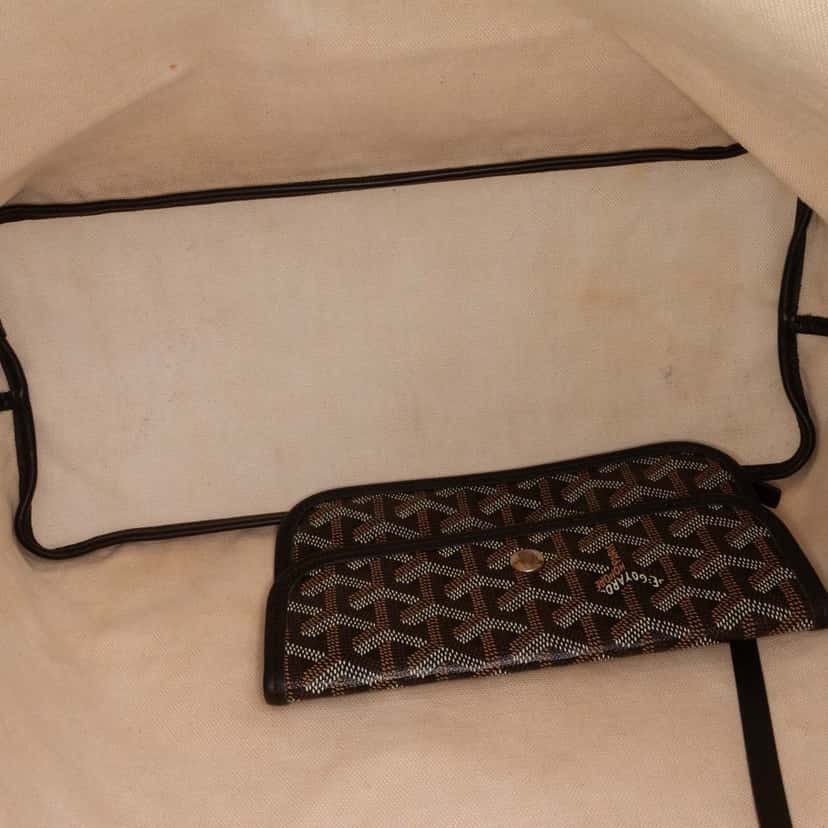 Goyard Goyardine Saint Louis PM Black Canvas Good condition - Box View