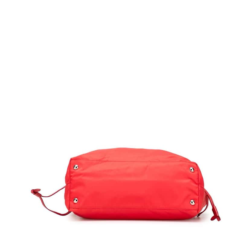 Prada Saffiano Trimmed Tessuto Open Convertible Tote Red Good condition - Inside View