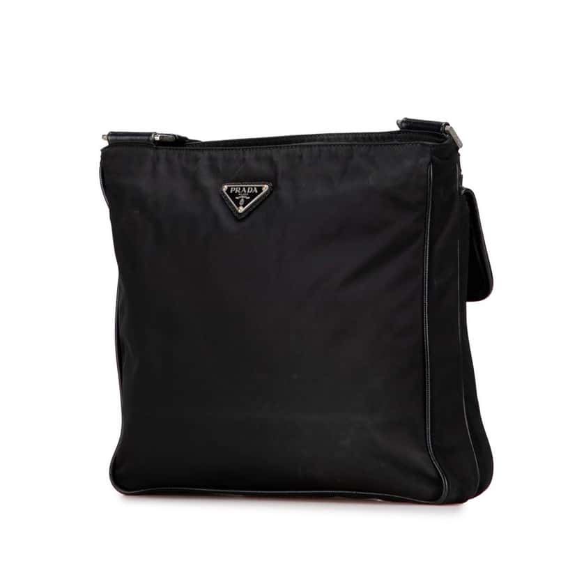 Prada Tessuto Zip Top Crossbody Black Very good condition - Back View