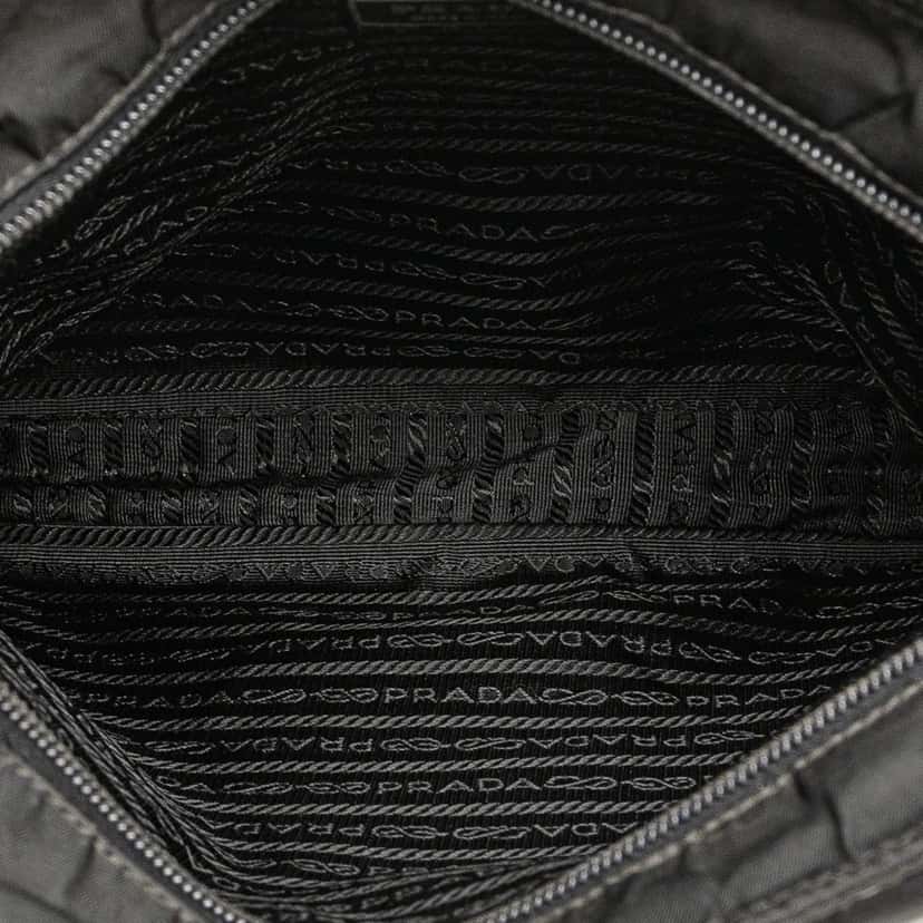 Prada Tessuto Zip Top Crossbody Black Very good condition - Model View