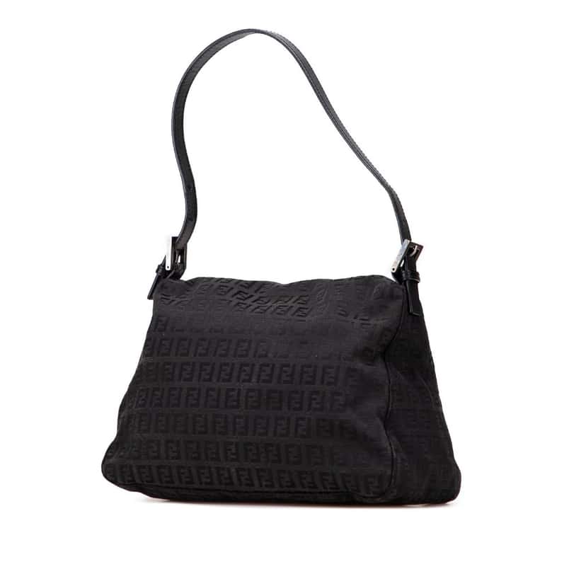 Fendi Zucchino Canvas Mamma Forever Black Canvas Good condition - Back View