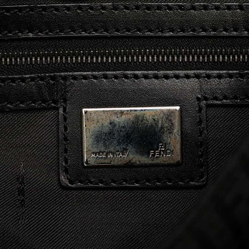 Fendi Zucchino Canvas Mamma Forever Black Canvas Good condition - Box View