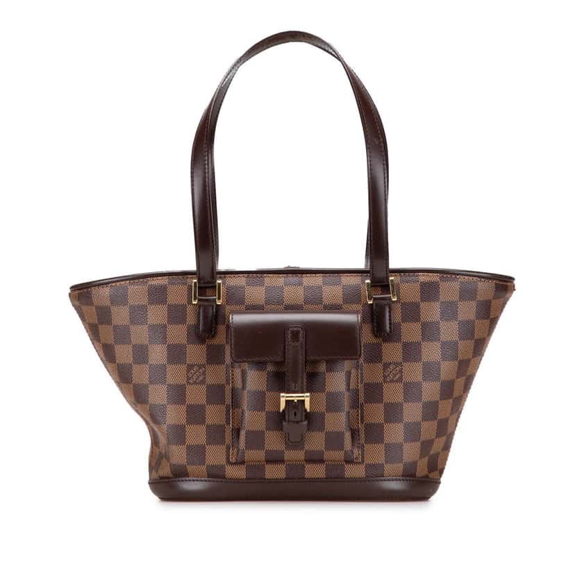 Louis Vuitton Damier Ebene Manosque PM Brown Canvas Very good condition - Front View