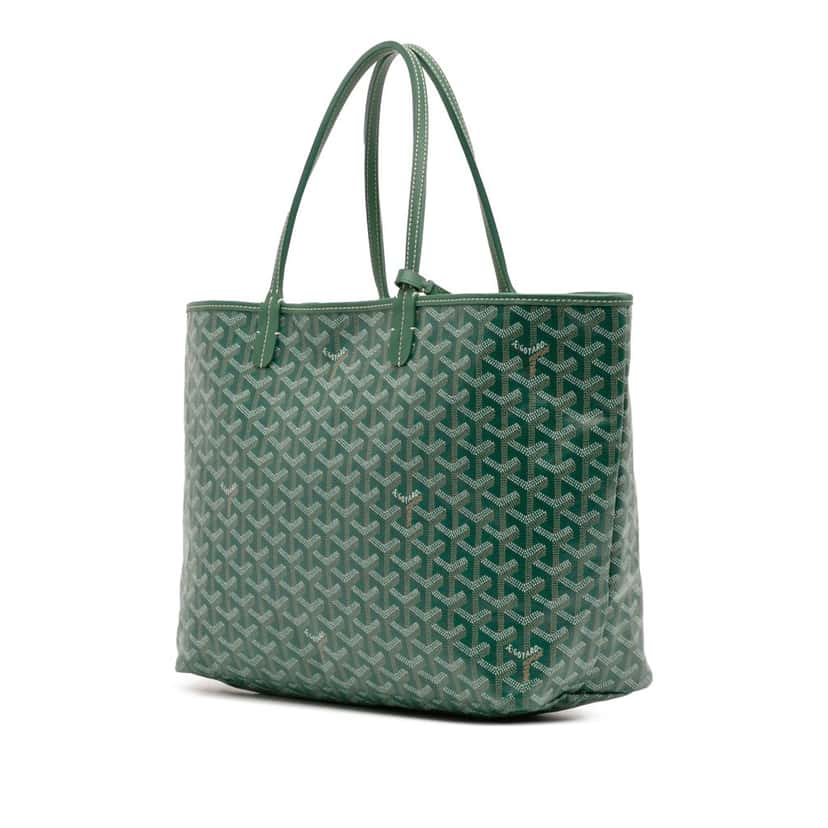 Goyard Goyardine Saint Louis PM Green Canvas Good condition - Back View