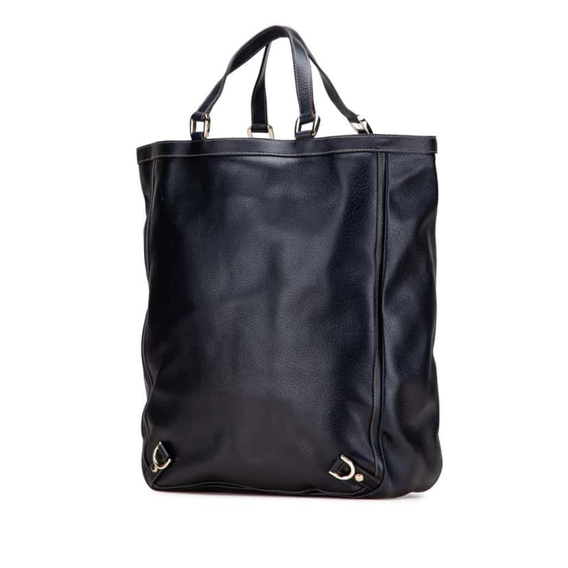Gucci Calfskin Abbey D Ring Tote Blue Leather Good condition - Back View