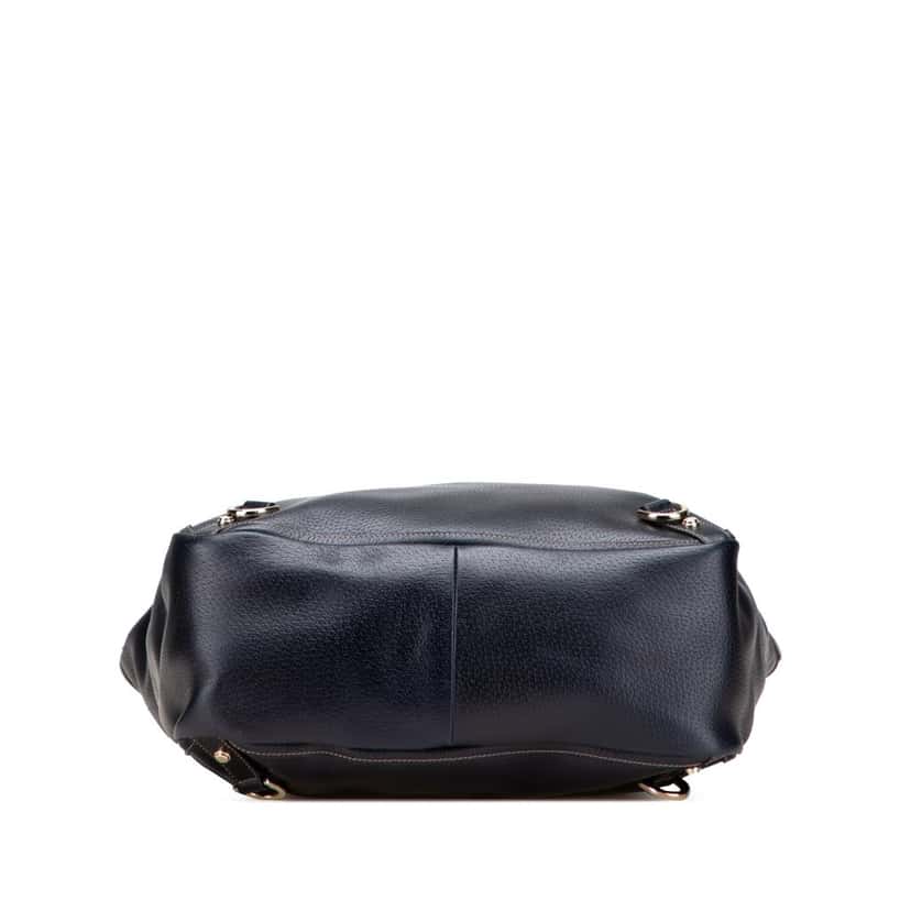 Gucci Calfskin Abbey D Ring Tote Blue Leather Good condition - Inside View