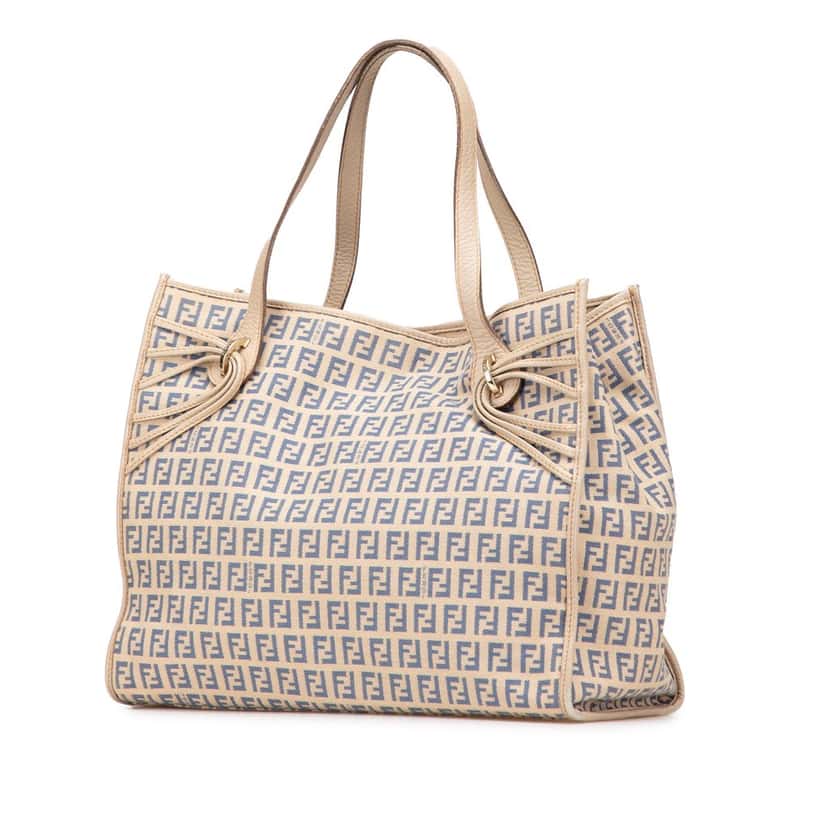 Fendi Zucchino Canvas Tote Brown Canvas Good condition - Back View