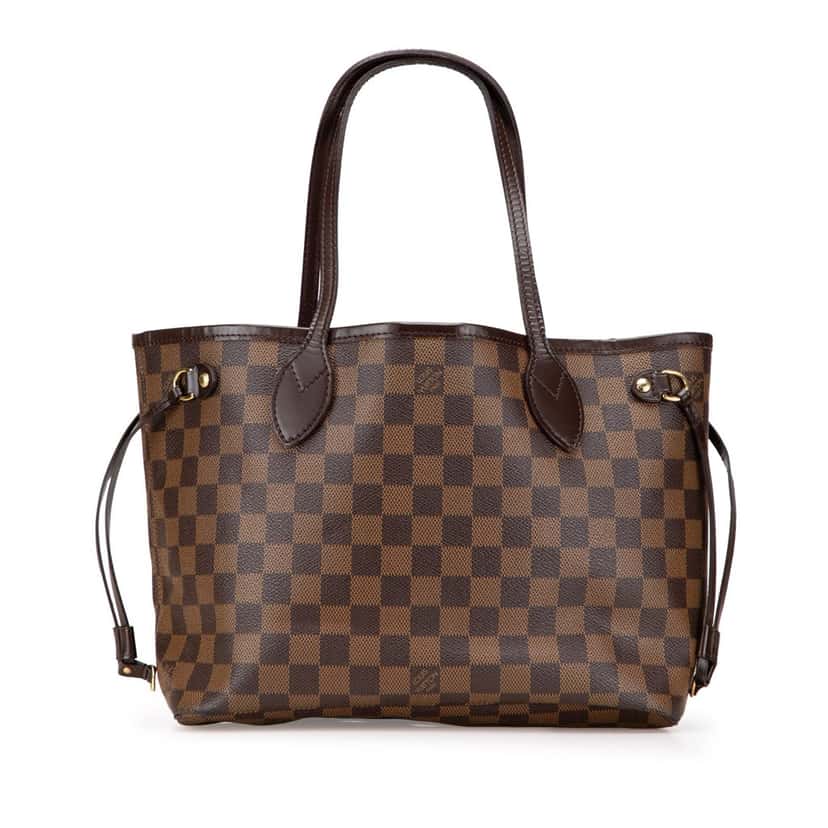 Louis Vuitton Damier Ebene Neverfull PM Brown Canvas Good condition - Front View