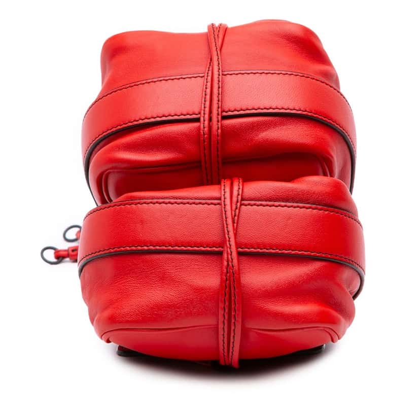 Bottega Veneta Nappa Intrecciato Double Sided Flap Crossbody Red Leather Good condition - Inside View