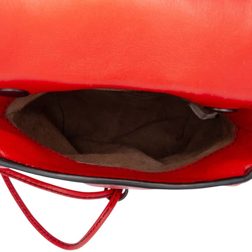 Bottega Veneta Nappa Intrecciato Double Sided Flap Crossbody Red Leather Good condition - Model View