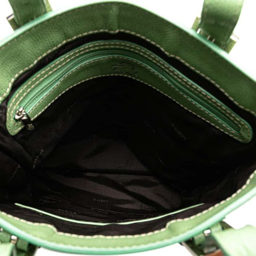 Loewe Anagram Canvas Tote Green Canvas Very good condition - Model View