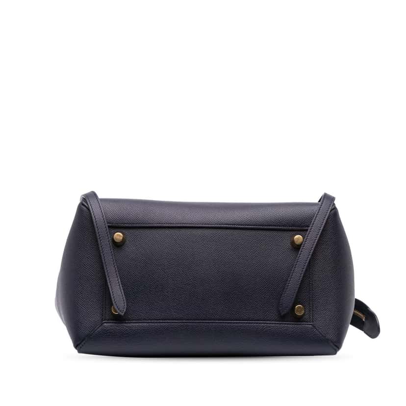 Celine Mini Grained Calfskin Belt Bag Blue Leather Good condition - Inside View