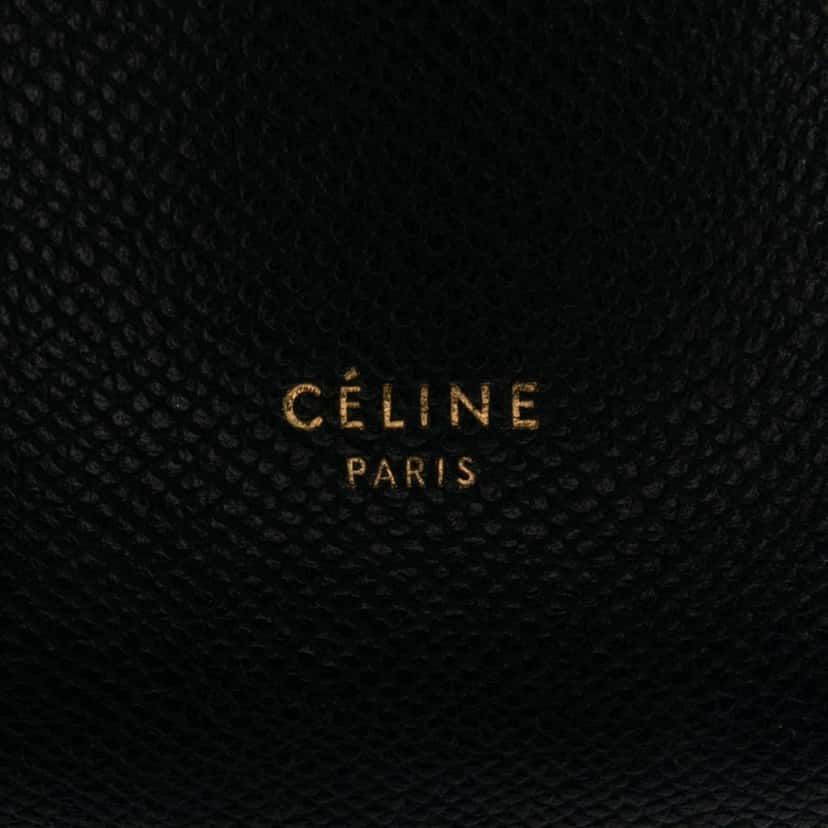 Celine Mini Grained Calfskin Belt Bag Blue Leather Good condition - Box View
