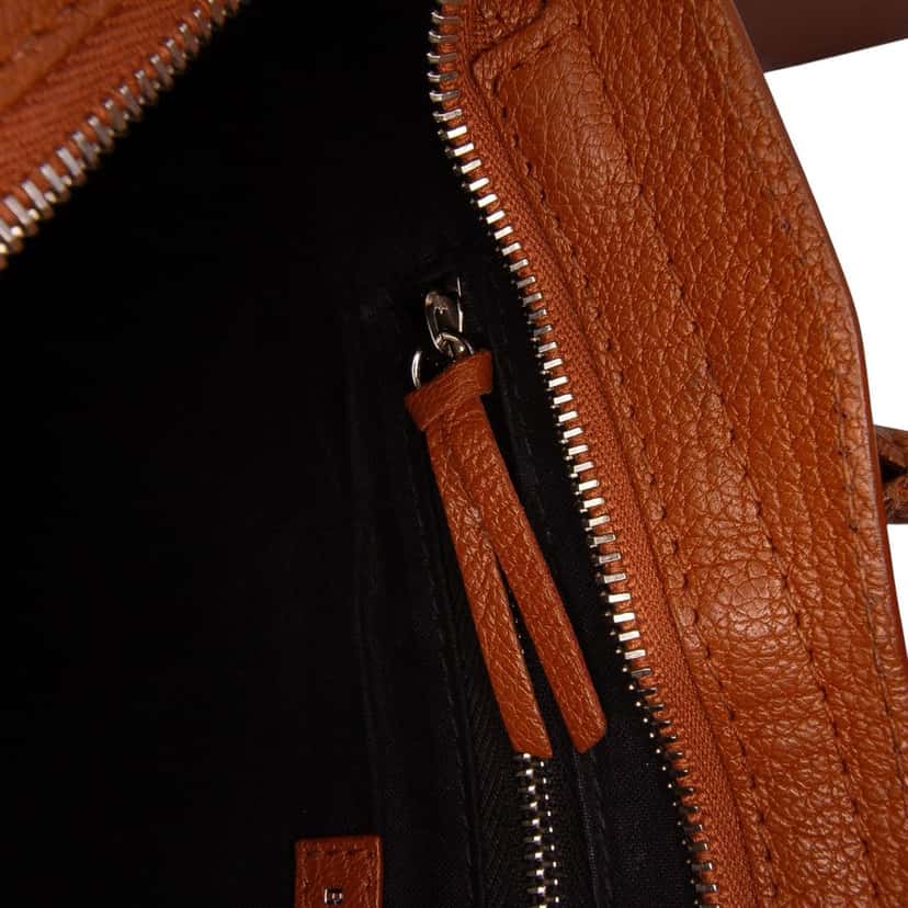 Balenciaga Small Chevre Motocross Classic Metallic Edge City Satchel Brown Leather Good condition - Box View