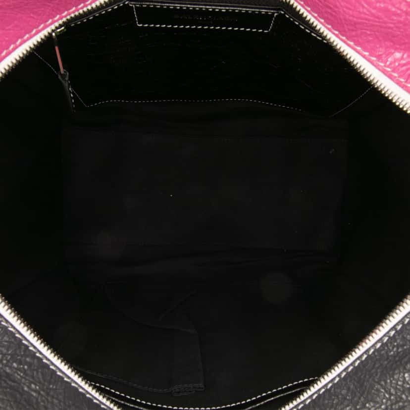 Balenciaga S Lambskin Bazar Shopper Satchel Pink Leather Good condition - Model View