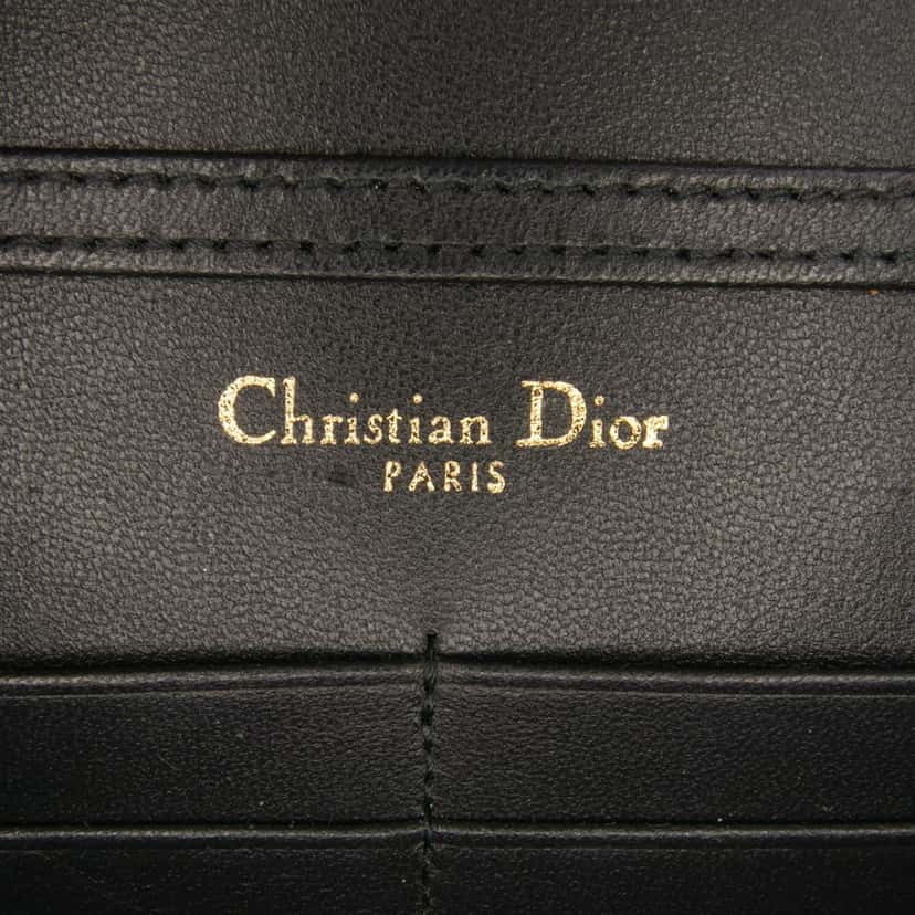 Dior Metallic Patent Microcannage Diorama Wallet on Chain Gold Leather Good condition - Box View