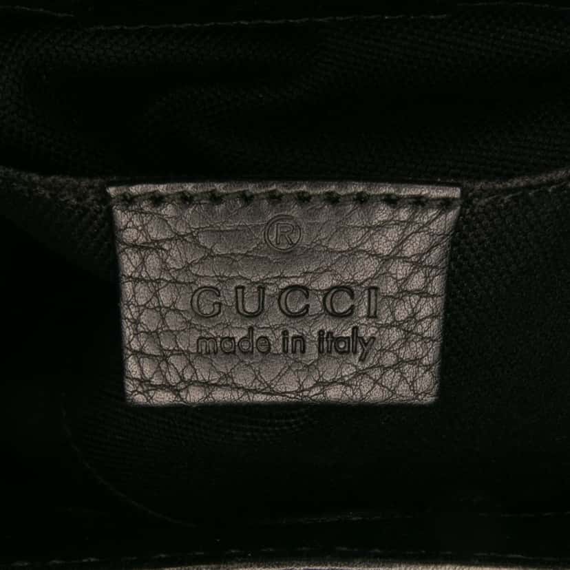 Gucci Mini Calfskin Bamboo Shopper Satchel Black Leather Good condition - Box View